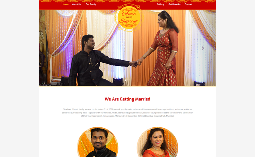 Amit Supriya Wedding Website